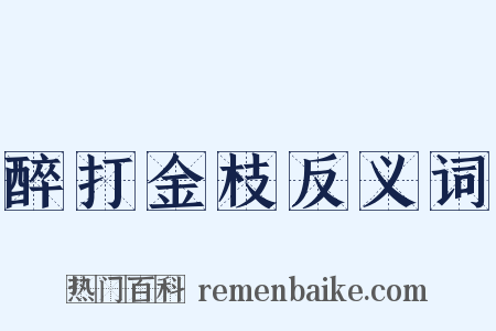 醉打金枝反义词是什么意思的图片